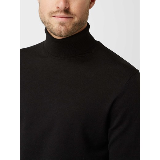 Sweter z wywijanym kołnierzem z mieszanki wełny merino Selected Homme XL okazja Peek&Cloppenburg 