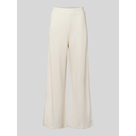 Spodnie z szerokimi nogawkami w jednolitym kolorze model ‘HIMAARI’ ze sklepu Peek&Cloppenburg  w kategorii Spodnie damskie - zdjęcie 172305806
