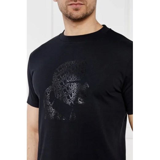T-shirt męski czarny Karl Lagerfeld z krótkimi rękawami 