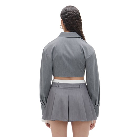 Cropp - Szara mini z plisami - jasny szary Cropp XS Cropp