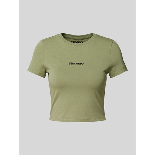 T-shirt krótki z nadrukiem z logo ze sklepu Peek&Cloppenburg  w kategorii Bluzki damskie - zdjęcie 172309066