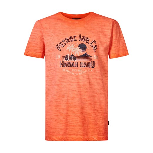 T-shirt chłopięce pomarańczowa Petrol z nadrukami 