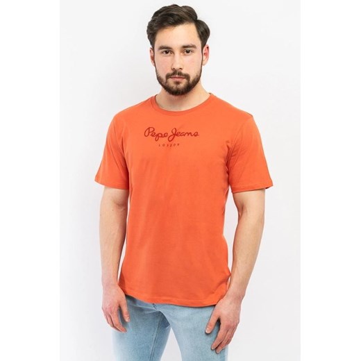 t-shirt męski pepe jeans pm508208 pomarańczowy ze sklepu Royal Shop w kategorii T-shirty męskie - zdjęcie 172312697