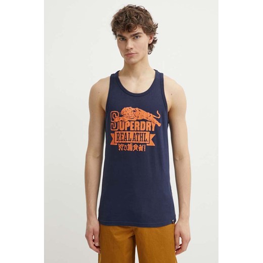 Superdry t-shirt męski kolor granatowy ze sklepu ANSWEAR.com w kategorii T-shirty męskie - zdjęcie 172315479