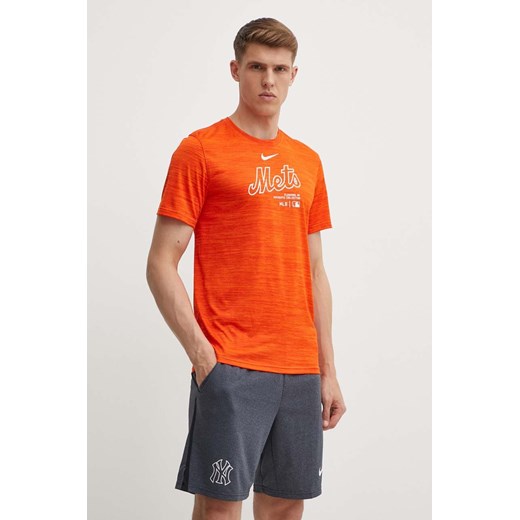 Nike t-shirt New York Mets męski kolor pomarańczowy z nadrukiem ze sklepu ANSWEAR.com w kategorii T-shirty męskie - zdjęcie 172315559