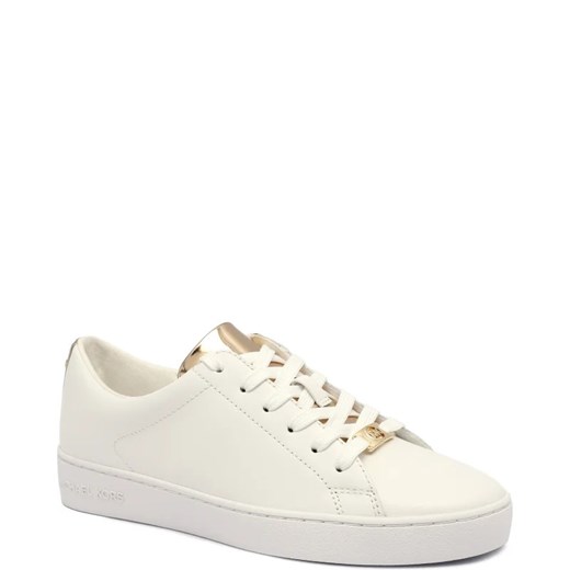 Beżowe buty sportowe damskie Michael Kors sneakersy na płaskiej podeszwie sznurowane