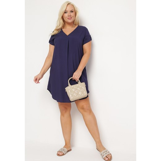 Sukienka Born2be prosta granatowa 