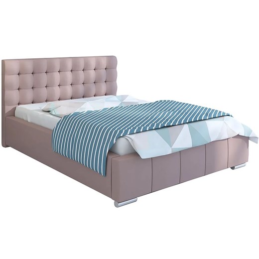 Dwuosobowe łóżko z pojemnikiem 200x200 Elber 3X - 36 kolorów ze sklepu Edinos.pl w kategorii Łóżka i materace - zdjęcie 172318869
