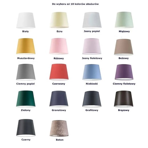 Ruchoma lampa wisząca z abażurem EX240-Oviedex - 18 kolorów do wyboru Lumes One Size Edinos.pl
