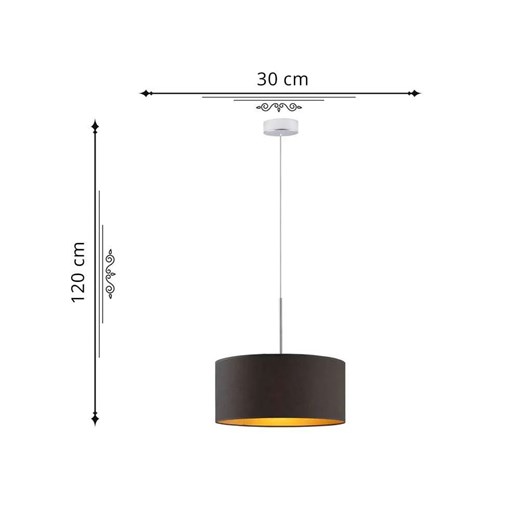 Lampa wisząca z okrągłym abażurem 30 cm - EX315-Sintrel - wybór kolorów Lumes One Size Edinos.pl