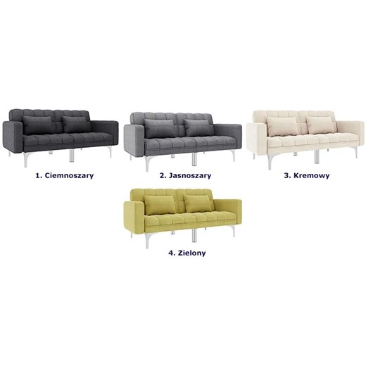 Rozkładana dwuosobowa ciemnoszara sofa - Distira 2D Elior One Size Edinos.pl