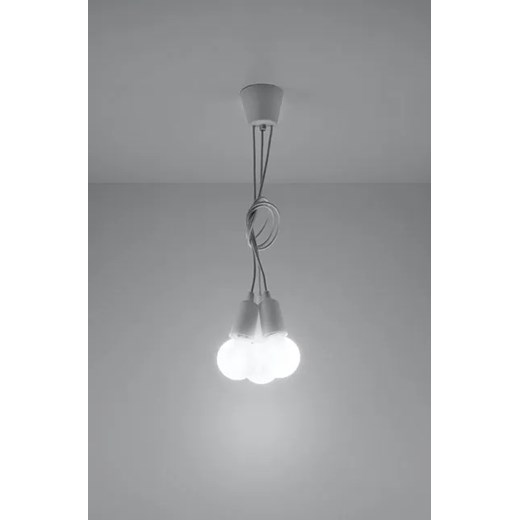 Biała industrialna lampa wisząca zwisy - EX542-Diegi Lumes One Size Edinos.pl