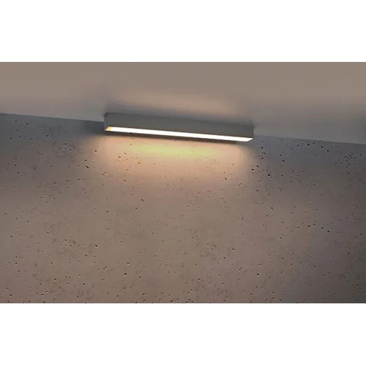 Srebrny podłużny plafon LED 3000 K - EX625-Pini Lumes One Size Edinos.pl