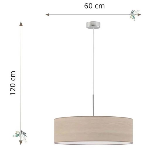 Okrągły żyrandol nad stół 60 cm - EX870-Sintrox - wybór kolorów Lumes One Size Edinos.pl
