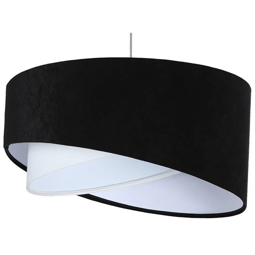 Czarno-biała lampa wisząca z weluru - EX986-Merso Lumes One Size Edinos.pl
