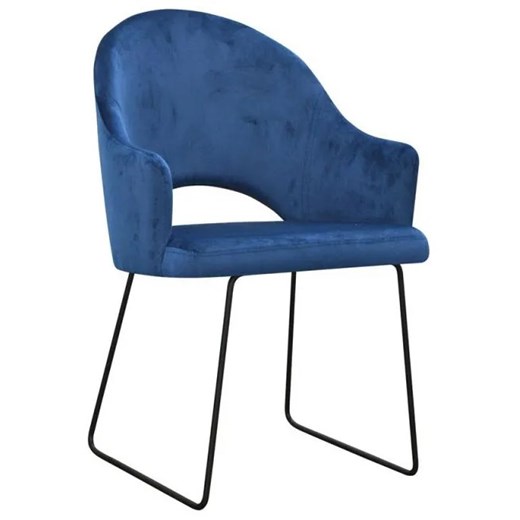 Granatowy fotel tapicerowany Jorti 3X - 68 kolorów ze sklepu Edinos.pl w kategorii Fotele - zdjęcie 172319767