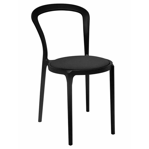 Czarne krzesło do jadalni i salonu - Samora ze sklepu Edinos.pl w kategorii Krzesła - zdjęcie 172319776