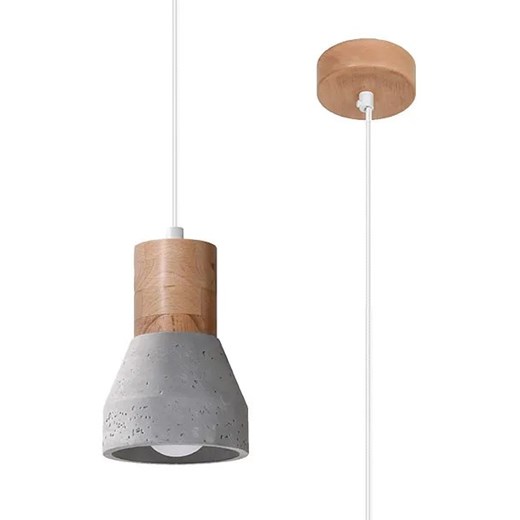 Szara lampa wisząca betonowa - S165-Agira Lumes One Size Edinos.pl