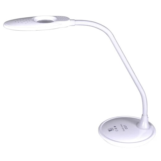 Biała lampka biurkowa LED do pracowni - S260-Vestus ze sklepu Edinos.pl w kategorii Lampy stołowe - zdjęcie 172320088