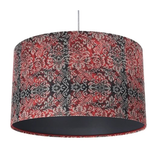 Czerwono-grafitowa lampa wisząca z abażurem - 5X S374 K5-P16 ze sklepu Edinos.pl w kategorii Lampy wiszące - zdjęcie 172320319