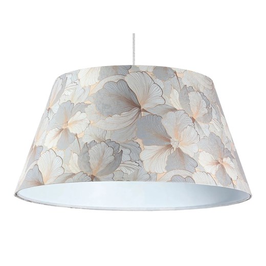 Srebrna lampa wisząca welurowa w kwiaty - S411-Najra Lumes One Size Edinos.pl