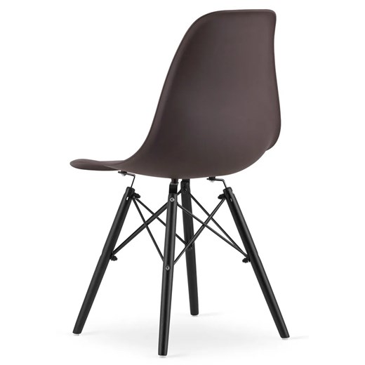 Zestaw brązowych krzeseł profilowanych 4 szt. - Naxin 3S Elior One Size Edinos.pl