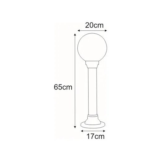 Niska lampa ogrodowa słupek S513-Paxa - pryzmat Lumes One Size wyprzedaż Edinos.pl