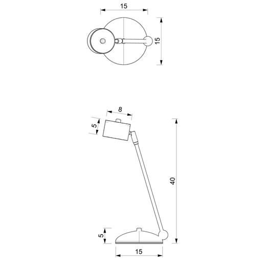 Biało-srebrna lampka na biurko - N021-Circile Lumes One Size Edinos.pl