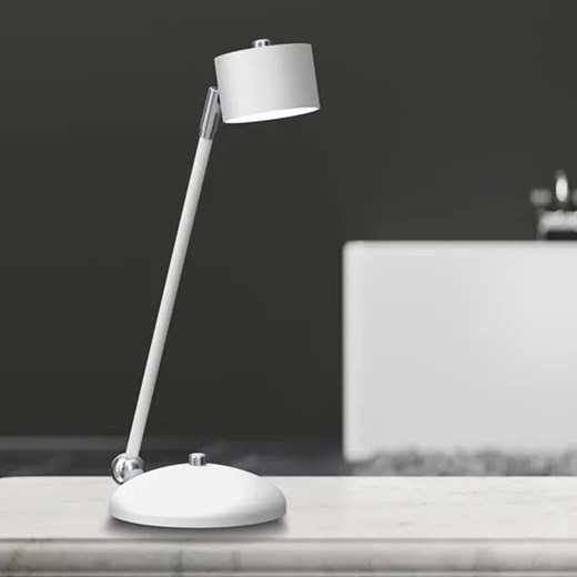 Biało-srebrna lampka na biurko - N021-Circile Lumes One Size Edinos.pl