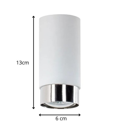 Biała minimalistyczna lampa sufitowa tuba - S686-Hivo Lumes One Size Edinos.pl