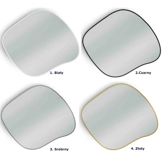 Podświetlane lustro w stylu nowoczesnym 60x52 cm Volvero 5X - 4 kolory Elior One Size Edinos.pl