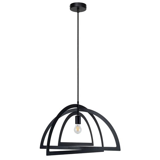 Czarna geometryczna lampa wisząca loft - A71-Peza ze sklepu Edinos.pl w kategorii Lampy wiszące - zdjęcie 172321439