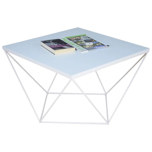 Biały stolik z metalowym stelażem - Galapi 3X ze sklepu Edinos.pl w kategorii Stoliki kawowe - zdjęcie 172321835