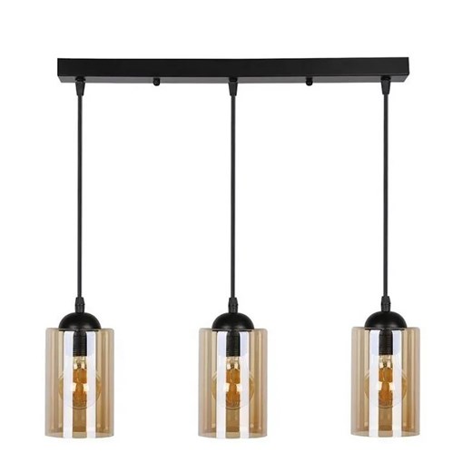 Nowoczesna lampa wisząca na listwie trzy brązowe klosze - V142-Alaniso Lumes One Size Edinos.pl