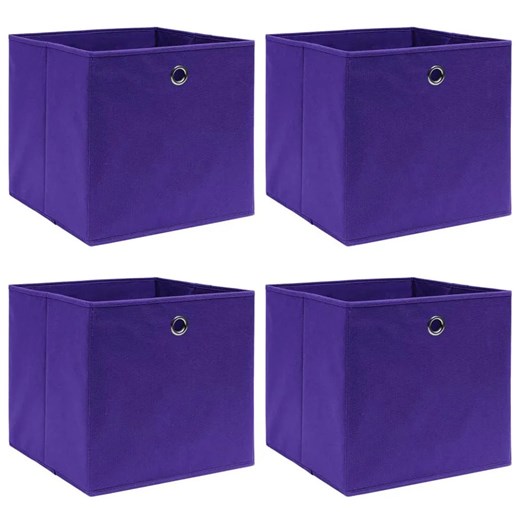 Fioletowy komplet 4 pudełek do przechowywania - Fiwa 4X ze sklepu Edinos.pl w kategorii Pudełka i pojemniki - zdjęcie 172322406