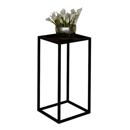 Czarny stojak na kwiaty w stylu industrialnym - Shiner 4X ze sklepu Edinos.pl w kategorii Doniczki i osłonki - zdjęcie 172322445