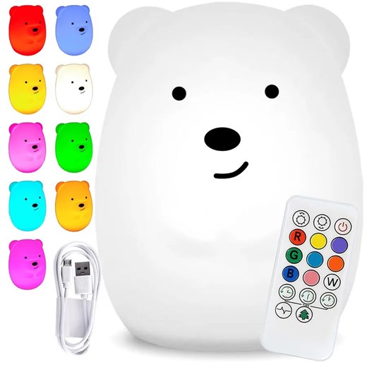 Dziecięca lampka nocna LED misiek - Ofieg Lumes One Size Edinos.pl