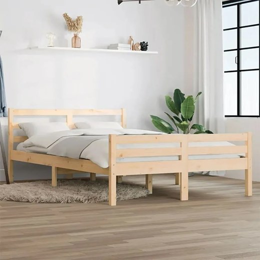 Podwójne łóżko z naturalnej sosny 140x200 - Aviles 5X Elior One Size promocja Edinos.pl