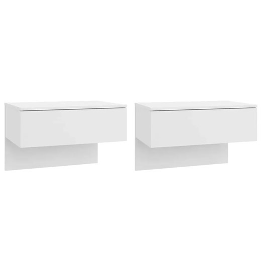 Komplet dwóch białych szafek nocnych z szufladą - Astels Elior One Size Edinos.pl