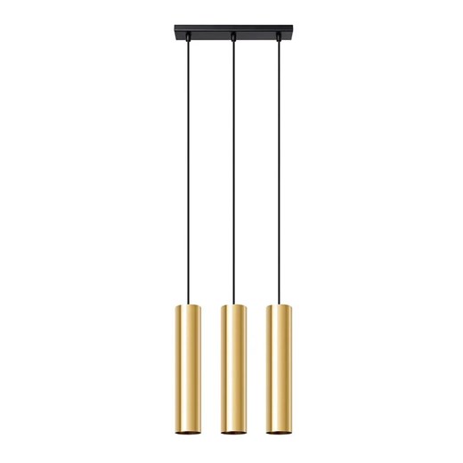 Złota potrójna lampa wisząca sople - 3X A416 F6-W83 ze sklepu Edinos.pl w kategorii Lampy wiszące - zdjęcie 172322837