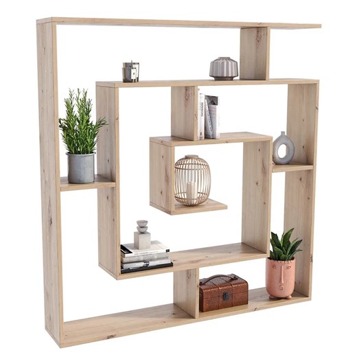 Wielopoziomowy Regał Nowoczesny Dąb Artisan 60 Cm W7-T18 ze sklepu Edinos.pl w kategorii Regały i witryny - zdjęcie 172323015