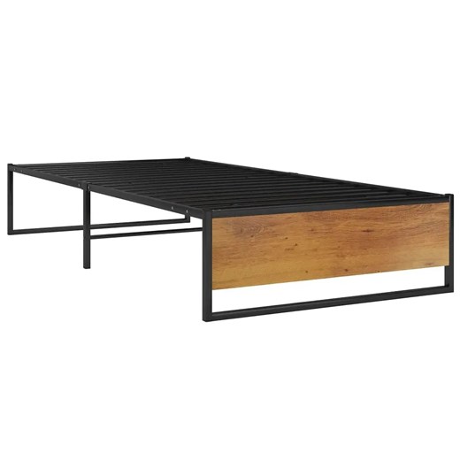 Czarne metalowe łózko pojedyncze 90x200 cm N5-W36 ze sklepu Edinos.pl w kategorii Łóżka i materace - zdjęcie 172323397