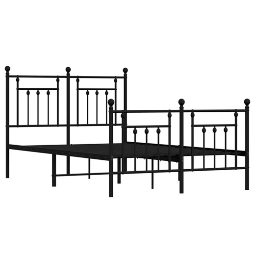 Czarne metalowe łóżko małżeńskie 150x200cm - Velonis Elior One Size Edinos.pl