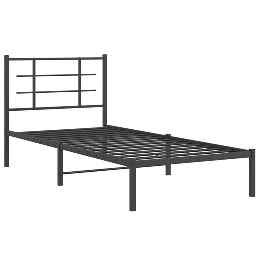 Czarne metalowe łóżko pojedyncze 80x200 cm - Sevelzo Elior One Size Edinos.pl
