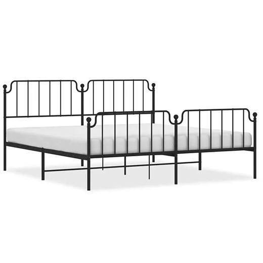 Czarne metalowe łóżko małżeńskie w stylu loft 160x200cm - Onex Elior One Size Edinos.pl