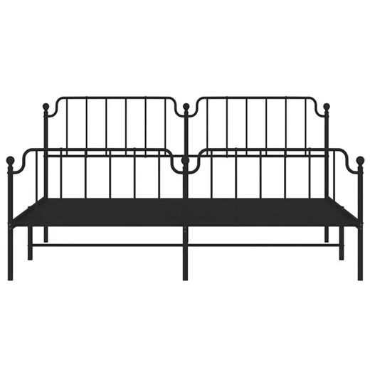 Czarne metalowe łóżko małżeńskie w stylu loft 160x200cm - Onex Elior One Size Edinos.pl