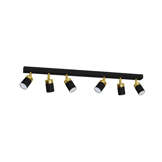 Czarno-złota lampa sufitowa - K471-Fiorenzo ze sklepu Edinos.pl w kategorii Lampy sufitowe - zdjęcie 172323578