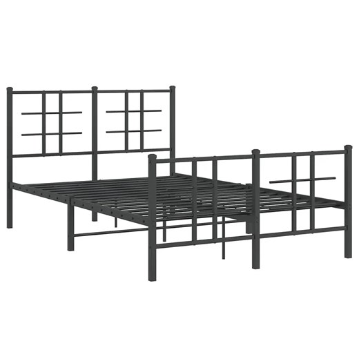 Czarne łóżko loftowe z metalu 120x200cm - Alester ze sklepu Edinos.pl w kategorii Łóżka i materace - zdjęcie 172323686