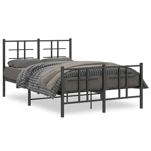 Czarne łóżko loftowe z metalu 120x200cm D7-B46 ze sklepu Edinos.pl w kategorii Łóżka i materace - zdjęcie 172323687