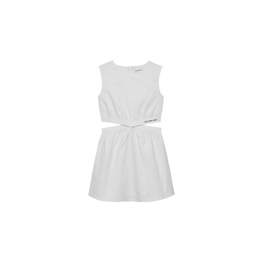 Calvin Klein Jeans Sukienka letnia Minimalistic IG0IG02470 Biały Regular Fit ze sklepu MODIVO w kategorii Sukienki dziewczęce - zdjęcie 172325775